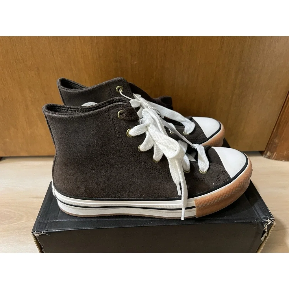 Converse CTAS Eva Lift‎ Hi Kids Youth Size 6 New In Box Fresh Brew Brown Suede
